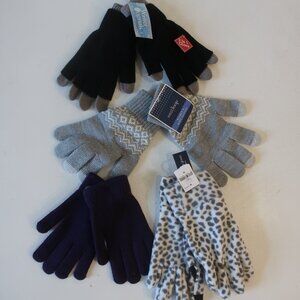 NWT Womens 4PC Lot Assorted Gloves M